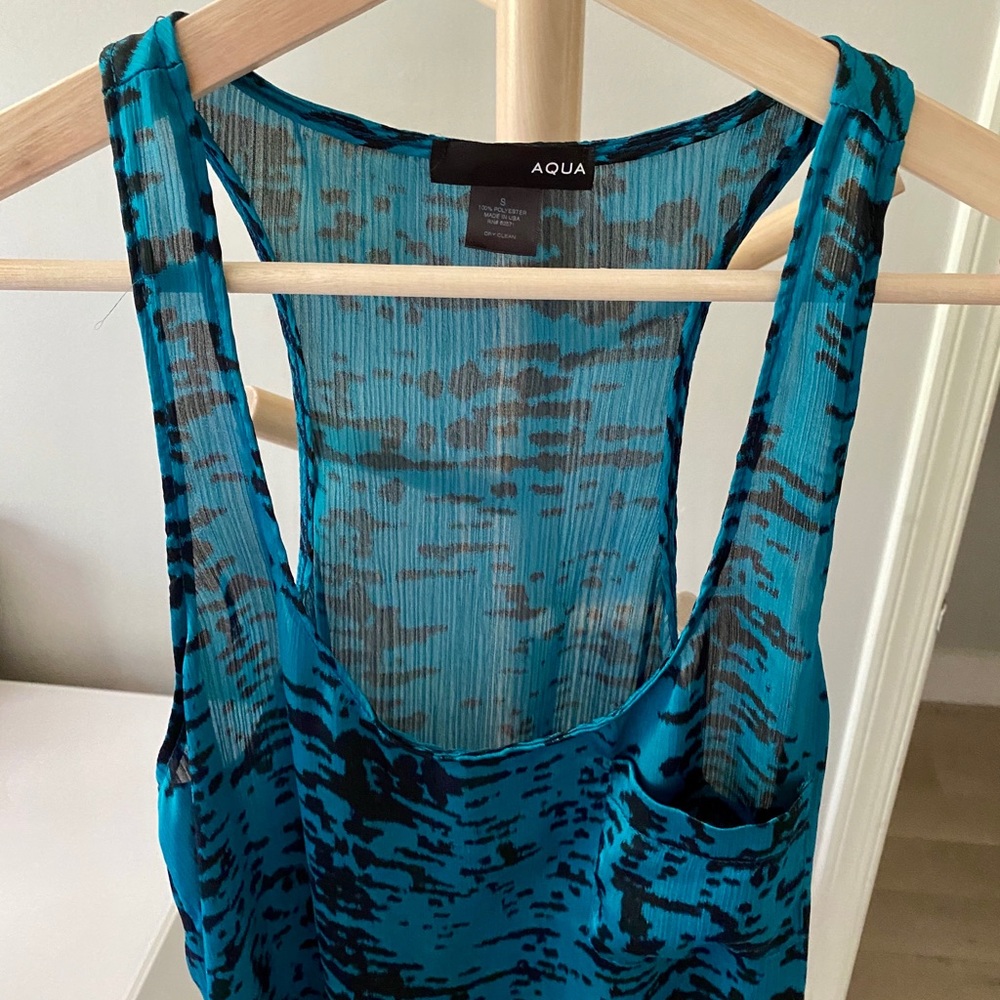 AQUA Blue Pattern Tank
